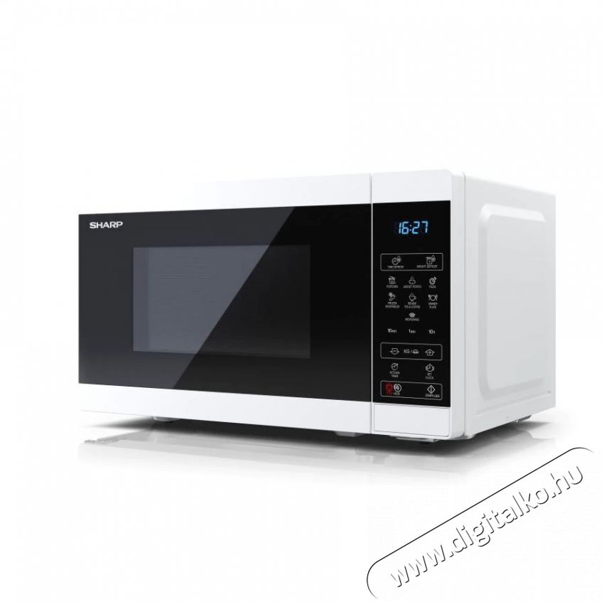 SHARP YC-MS02EW mikrohullámú sütő - fehér fekete  Konyhai termékek - Mikrohullámú sütő - Mikrohullámú sütő (szabadonálló) - 371611