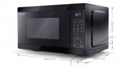 SHARP YC-MS02EB 20L digitális mikrohullámú sütő - fekete Konyhai termékek - Mikrohullámú sütő - Mikrohullámú sütő (szabadonálló) - 375863