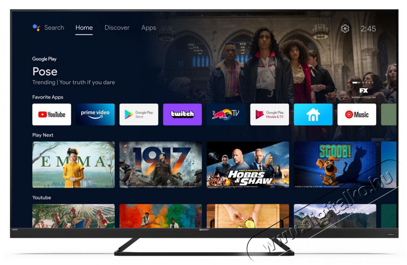 SHARP 65EQ3EA Smart LED Televízió Televíziók - LED televízió - UHD 4K felbontású - 379998