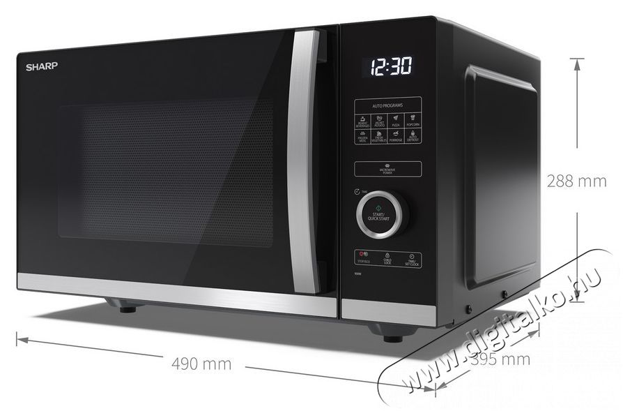 SHARP YC-QS254AEB mikrohullámú sütő  Konyhai termékek - Mikrohullámú sütő - Mikrohullámú sütő (szabadonálló) - 380745