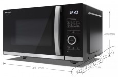 SHARP YC-QS254AEB mikrohullámú sütő  Konyhai termékek - Mikrohullámú sütő - Mikrohullámú sütő (szabadonálló) - 380745