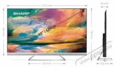 SHARP 50EQ4EA 126cm, keret nélküli 4K UHD LED TV Televíziók - LED televízió - UHD 4K felbontású - 379821