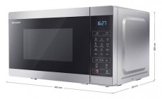 SHARP YC-MG02E-S mikrohullámú sütő Konyhai termékek - Mikrohullámú sütő - Mikrohullámú sütő (szabadonálló) - 346912