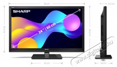 SHARP 24EE3E 60cm-es HD SMART LED TV Televíziók - LED televízió - 720p HD Ready felbontású - 398939
