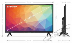 SHARP 32FG2E 80cm-es HD Anroid LED TV Televíziók - LED televízió - 720p HD Ready felbontású - 399344
