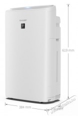 SHARP UA-KIN50E-W Plasmacluster légtisztító párásító funkcióval Szépségápolás / Egészség - Légtisztító / párásító / párátlanító - Légtisztító - 400403
