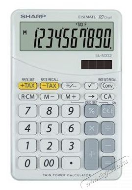 SHARP ELM332BWH napelemes asztali számológép Iroda és számítástechnika - Számológép - Irodai - 456762