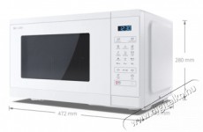SHARP YC-MG252AE-C 25L, digitális, grilles mikrohullámú sütő, fehér Konyhai termékek - Mikrohullámú sütő - Mikrohullámú sütő (szabadonálló) - 476074