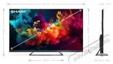 SHARP 75FQ5EG 189cm-es 4K UHD 144Hz Quantum Dot Sharp Google TV Harman Kardon hangszórókkal Televíziók - LED televízió - UHD 4K felbontású - 494542