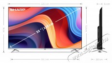 SHARP 55GP6260E 139cm-es 4K UHD QLED Sharp Google TV Televíziók - LED televízió - UHD 4K felbontású - 495574