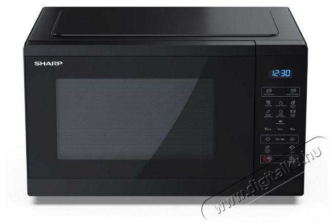 SHARP YC-MS252AE-B 25L, digitális mikrohullámú sütő, fekete Konyhai termékek - Mikrohullámú sütő - Mikrohullámú sütő (szabadonálló) - 495979