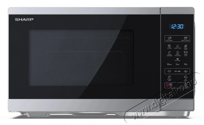 SHARP YC-MS252AE-S 25L, digitális mikrohullámú sütő, ezüst/fekete Konyhai termékek - Mikrohullámú sütő - Mikrohullámú sütő (szabadonálló) - 495980