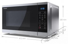 SHARP YC-MS252AE-S 25L, digitális mikrohullámú sütő, ezüst/fekete Konyhai termékek - Mikrohullámú sütő - Mikrohullámú sütő (szabadonálló) - 495980