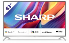 SHARP 43GP6265E 108cm-es 4K UHD QLED Google TV harman/kardon hangszórókkal Televíziók - LED televízió - UHD 4K felbontású - 499833