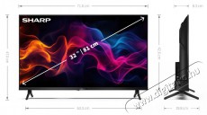 SHARP 32GF3265E 81cm-es Full HD QLED Google TV Televíziók - LED televízió - 1080p Full HD felbontású - 500997