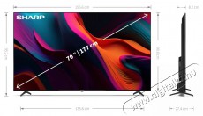 SHARP 70GL4260EB 177cm-es 4K UHD Google TV Televíziók - LED televízió - UHD 4K felbontású - 500932