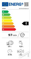 SHARP QW-NA1DF45EW-EU MOSOGATÓGÉP 60CM Konyhai termékek - Mosogatógép - Normál (60cm) szabadonálló mosogatógép - 372761