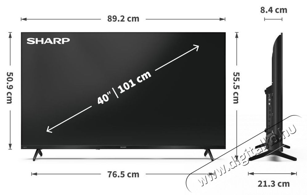 SHARP 40HF3265E 101cm-es Full HD Google TV Telev&iacute;zi&oacute;k - OLED telev&iacute;zi&oacute; - 1080p Full HD felbont&aacute;s&uacute; - 530986
