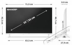 SHARP 32HF2265EW 80cm-es HD Ready LED Google TV, feh&eacute;r Telev&iacute;zi&oacute;k - LED telev&iacute;zi&oacute; - 720p HD Ready felbont&aacute;s&uacute; - 531469