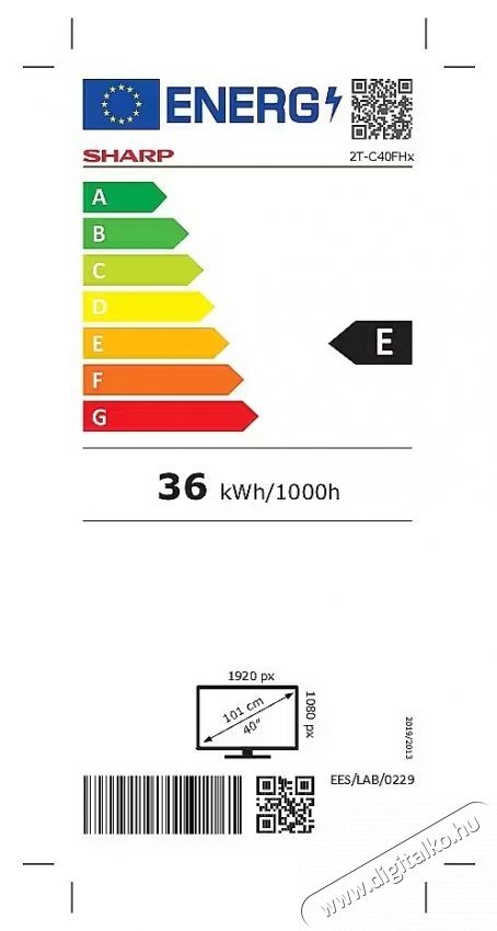SHARP 40HF3865E 101cm-es Full HD QLED Google TV Telev&iacute;zi&oacute;k - LED telev&iacute;zi&oacute; - 1080p Full HD felbont&aacute;s&uacute; - 531470