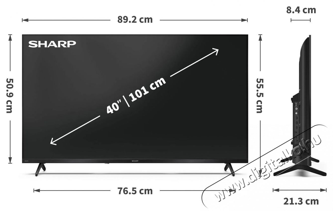 SHARP 40HF2265E 101cm-es Full HD LED Google TV Telev&iacute;zi&oacute;k - LED telev&iacute;zi&oacute; - 1080p Full HD felbont&aacute;s&uacute; - 530958