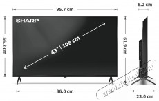 SHARP 43HP5265E 108cm-es 4K Ultra HD QLED Google TV Telev&iacute;zi&oacute;k - LED telev&iacute;zi&oacute; - UHD 4K felbont&aacute;s&uacute; - 530959