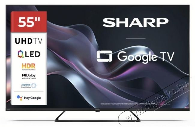 SHARP 55HP6265E 139cm-es 4K Ultra HD QLED Google TV Telev&iacute;zi&oacute;k - LED telev&iacute;zi&oacute; - UHD 4K felbont&aacute;s&uacute; - 530964
