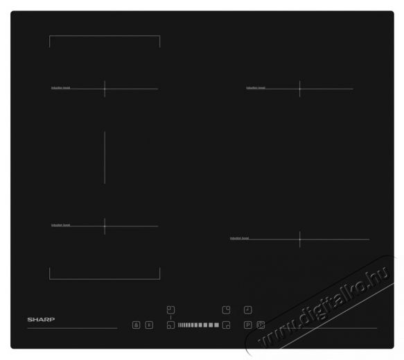 SHARP KH-6I35NS0K-EU - be&eacute;p&iacute;thető indukci&oacute;s főzőlap (60 cm) Konyhai term&eacute;kek - S&uuml;tő-főzőlap, tűzhely (be&eacute;p&iacute;thető) - Indukci&oacute;s főzőlap (be&eacute;p&iacute;thető) - 538165