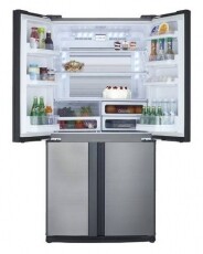 SHARP SJEX820FSL hűtőszekrény Konyhai termékek - Hűtő, fagyasztó (szabadonálló) - Amerikai típusú Side By Side hűtő - 306091