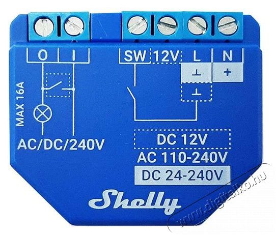 SHELLY PLUS 1 - 1 csatornás WiFi-s okos relé Háztartás / Otthon / Kültér - Okos otthon - Okos konnektor - 478841