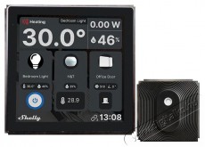 SHELLY Wall Display + BLU H&T, fekete Háztartás / Otthon / Kültér - Okos otthon - Kiegészítő - 508203