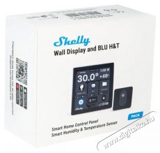 SHELLY Wall Display + BLU H&T, fekete H&aacute;ztart&aacute;s / Otthon / K&uuml;lt&eacute;r - Okos otthon - Kieg&eacute;sz&iacute;tő - 508203