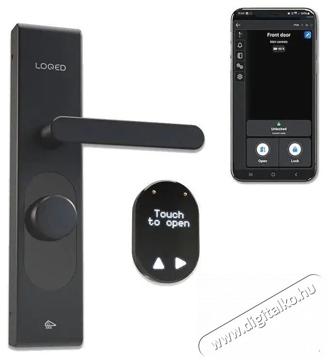 SHELLY Loqed Touch Okos z&aacute;r, fekete H&aacute;ztart&aacute;s / Otthon / K&uuml;lt&eacute;r - Biztons&aacute;gtechnika - Kieg&eacute;sz&iacute;tő - 521473