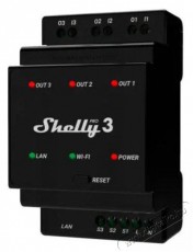 SHELLY Pro 3, kapcsolómodul DIN-sínre, 3×16 A, WiFi, LAN Újdonságok - Új termékek - 521487