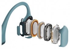 Shokz OpenRun Pro Premium csontvezetéses Bluetooth kék Open-Ear sport fejhallgató Audio-Video / Hifi / Multimédia - Fül és Fejhallgatók - Fejhallgató - 458127