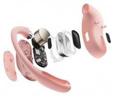 Shokz OpenFit Air. True Wireless Bluetooth rószaszín sport fülhallgató Audio-Video / Hifi / Multimédia - Fül és Fejhallgatók - Fülhallgató - 499981