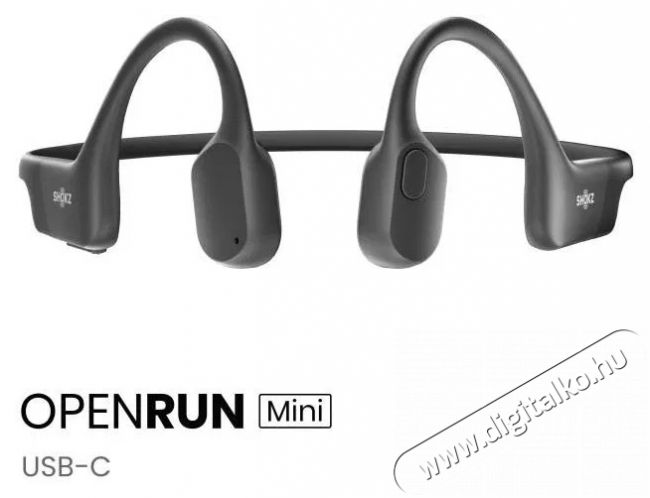 Shokz OpenRun Mini USB-C - fekete Audio-Video / Hifi / Multimédia - Fül és Fejhallgatók - Fülhallgató - 510226