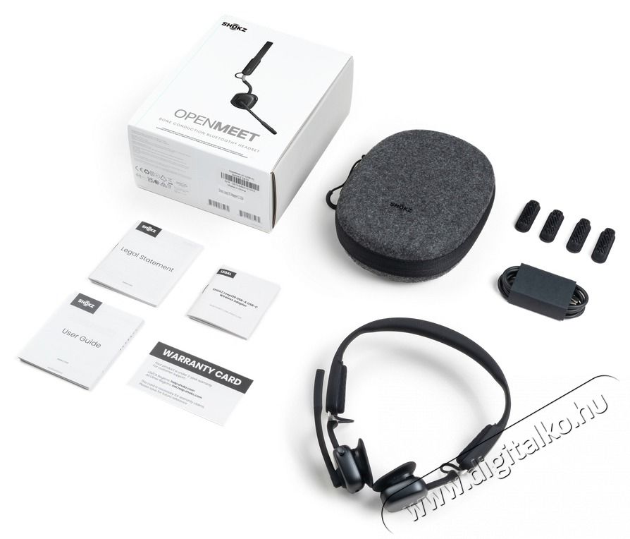 Shokz Openmeet csontvezet&eacute;ses Bluetooth headset Audio-Video / Hifi / Multim&eacute;dia - F&uuml;l &eacute;s Fejhallgat&oacute;k - Fejhallgat&oacute; mikrofonnal / headset - 514376