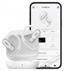 Shokz OpenFit Air. True Wireless Bluetooth fehér sport fülhallgató Audio-Video / Hifi / Multimédia - Fül és Fejhallgatók - Fülhallgató - 499980