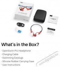 Shokz OpenSwim Pro, piros Fülhallgató Audio-Video / Hifi / Multimédia - Fül és Fejhallgatók - Fülhallgató - 530019