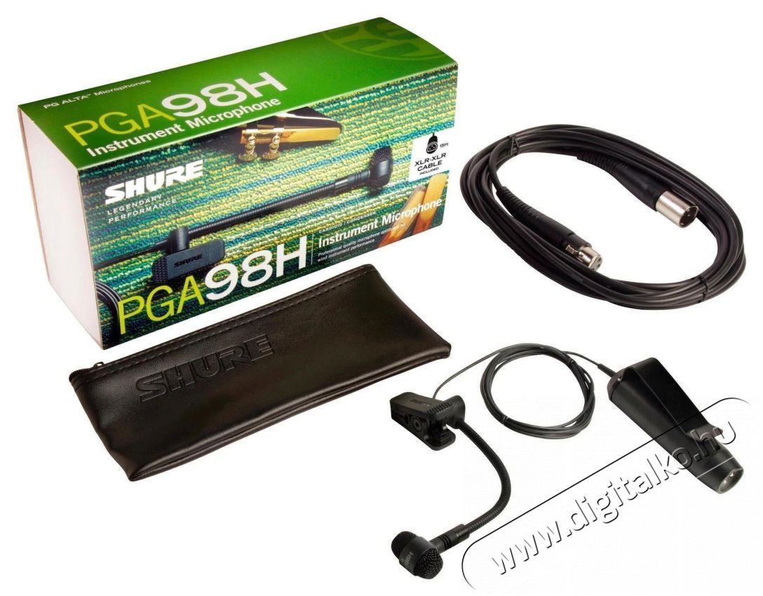 Shure PGA98H-XLR Fot&oacute;-Vide&oacute; kieg&eacute;sz&iacute;tők - Mikrofon - Cs&iacute;ptetős, fej &eacute;s kitűző mikrofon - 525995