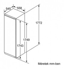 Siemens KI82LAF30 beépíthető hűtőszekrény Konyhai termékek - Hűtő, fagyasztó (beépíthető) - Alulfagyasztós kombinált hűtő - 269824