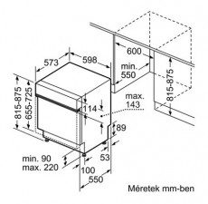 Siemens SN55D502EU beépíthető mosogatógép Konyhai termékek - Mosogatógép - Normál (60cm) beépíthető mosogatógép - 269828