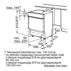 Siemens SN55D502EU beépíthető mosogatógép Konyhai termékek - Mosogatógép - Normál (60cm) beépíthető mosogatógép - 269828