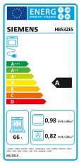 Siemens HB532E5 elektromos sütő Konyhai termékek - Sütő-főzőlap, tűzhely (beépíthető) - Sütő (beépíthető) - 282610