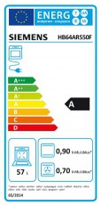 Siemens HB64AR550F elektromos sütő Konyhai termékek - Sütő-főzőlap, tűzhely (beépíthető) - Sütő (beépíthető) - 287600
