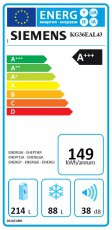 Siemens KG36EAL43 hűtőszekrény Konyhai termékek - Hűtő, fagyasztó (szabadonálló) - Alulfagyasztós kombinált hűtő - 282555