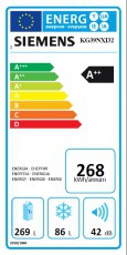 Siemens KG39NXI32 hűtőszekrény Konyhai termékek - Hűtő, fagyasztó (szabadonálló) - Alulfagyasztós kombinált hűtő - 282557