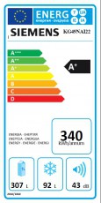 Siemens KG49NAI22 hűtőszekrény Konyhai termékek - Hűtő, fagyasztó (szabadonálló) - Alulfagyasztós kombinált hűtő - 282558