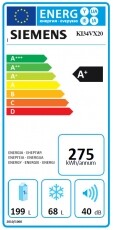 Siemens KI34VX20 hűtőszekrény Konyhai termékek - Hűtő, fagyasztó (beépíthető) - Alulfagyasztós kombinált hűtő - 282591